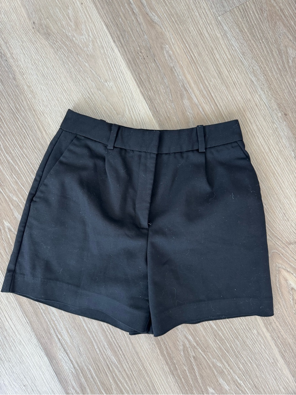 Zara Black High-Waist Tailored Women's Shorts